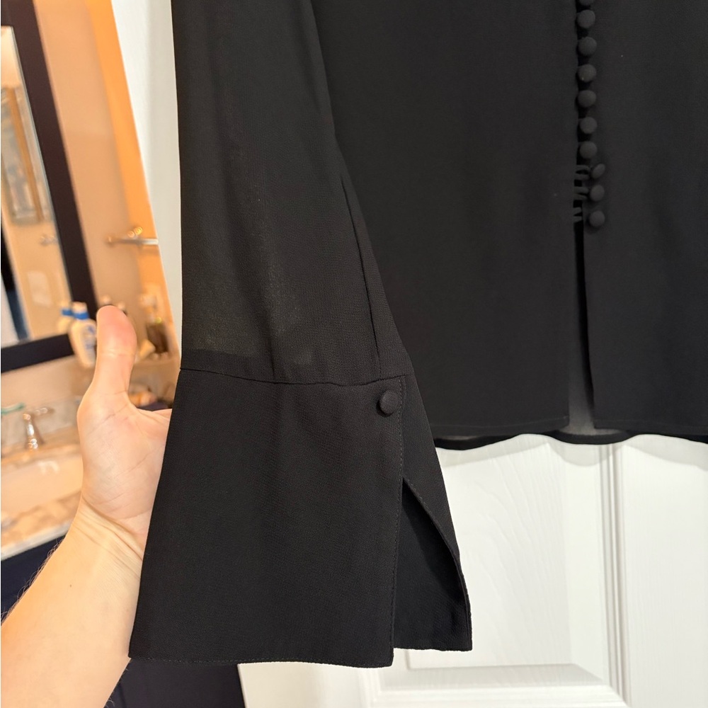 Reformation Blouse, Semi Sheer Button Up - Picture 2 of 6